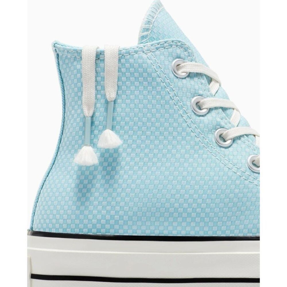 Converse Women Size 6.5 Chuck Taylor All Star Lift Hi Sneaker Infinity Pool Blue - Picture 10 of 10